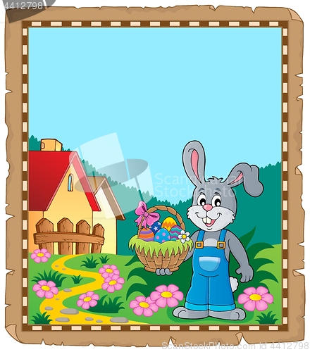 Image of Parchment with Easter bunny topic 9