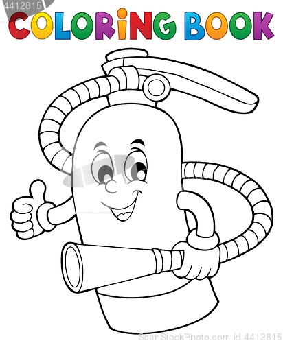 Image of Coloring book fire extinguisher topic 1