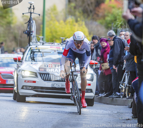 Image of The Cyclist Matthias Brandle - Paris-Nice 2016