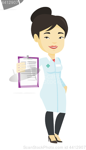 Image of Doctor with clipboard vector illustration.