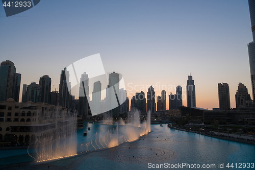 Image of musical fountain in Dubai