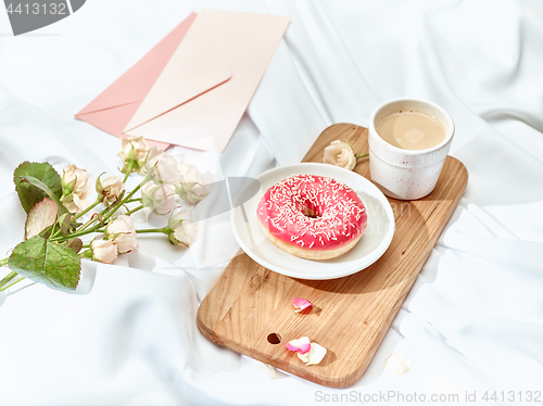 Image of The Love letter concept on table with envelope