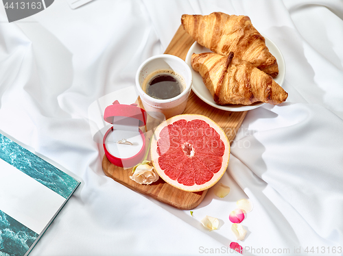 Image of The Love letter concept on table with breakfast