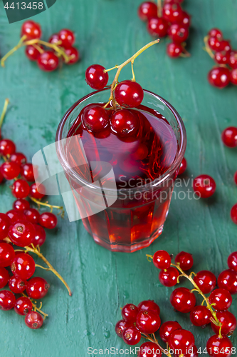 Image of Red currant juice in glass