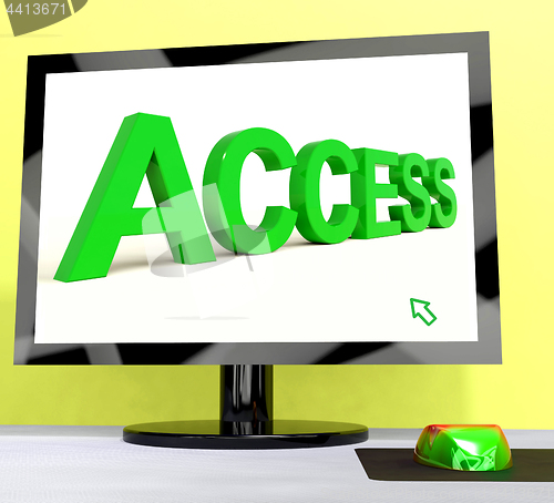 Image of Access Word On Computer Screen Showing Login