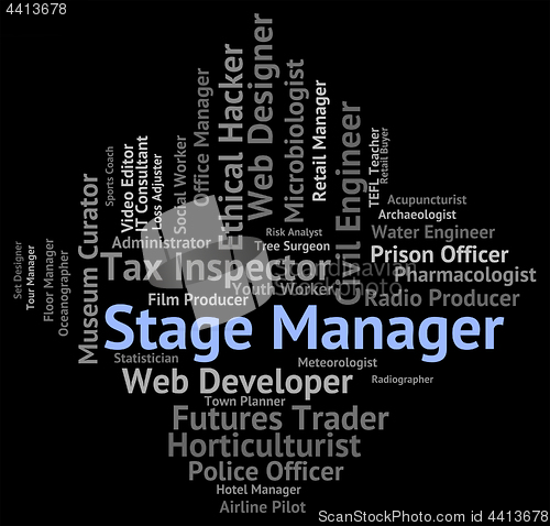 Image of Stage Manager Means Live Event And Career
