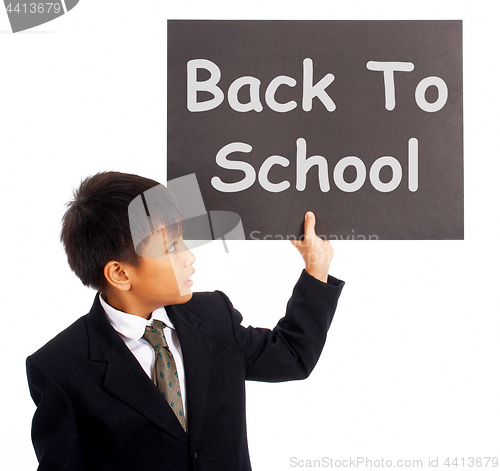 Image of Back To School Sign As Education Symbol 