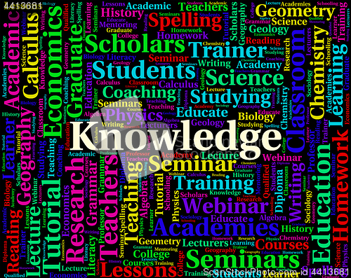 Image of Knowledge Word Indicates Wise Expertise And Words