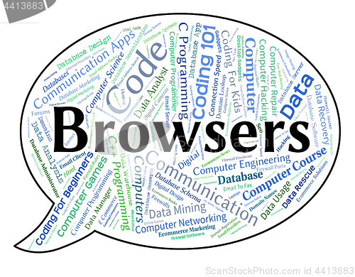 Image of Browsers Word Shows Internet Www And Program