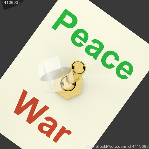 Image of Peace War Switch Showing No Conflict Or Aggression