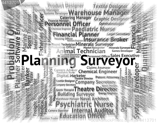 Image of Planning Surveyor Means Recruitment Text And Surveys