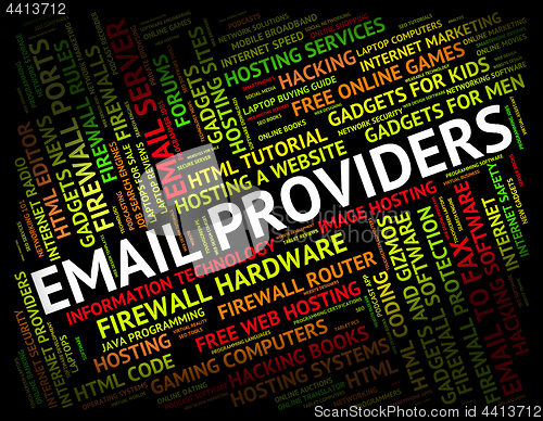 Image of Email Providers Means Send Message And Communication