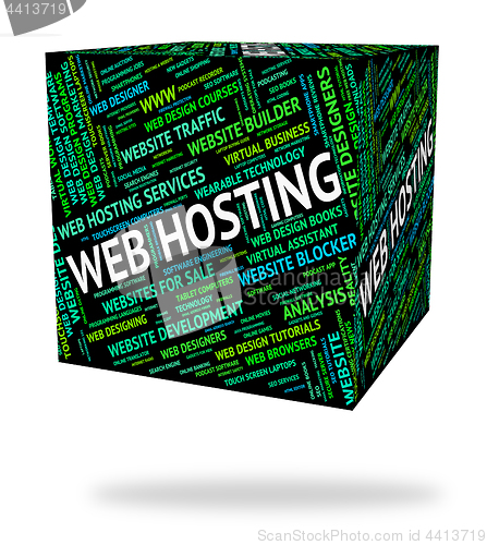 Image of Web Hosting Means Net Webhost And Text