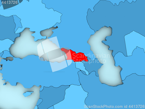 Image of Georgia on 3D map