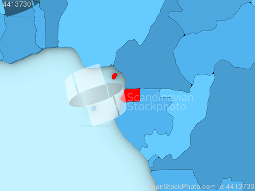 Image of Equatorial Guinea on 3D map