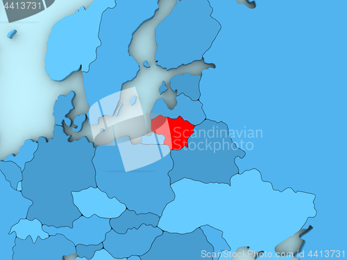 Image of Lithuania on 3D map