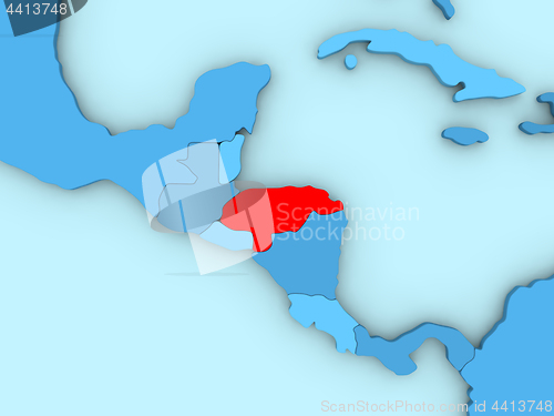 Image of Honduras on 3D map