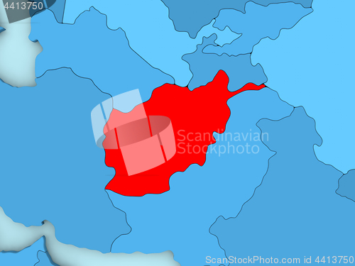 Image of Afghanistan on 3D map