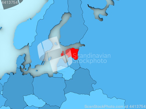Image of Estonia on 3D map