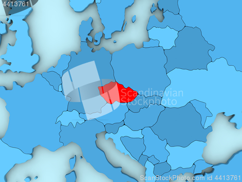 Image of Czech republic on 3D map