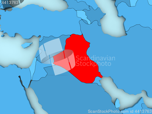 Image of Iraq on 3D map