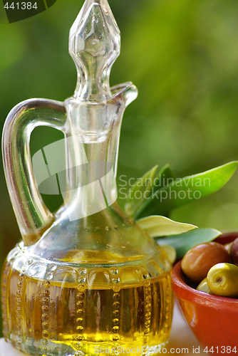 Image of Olive oil and olives of Portugal.