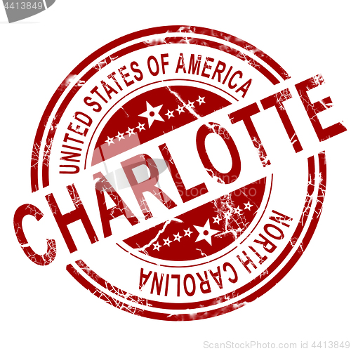 Image of Charlotte stamp with white background