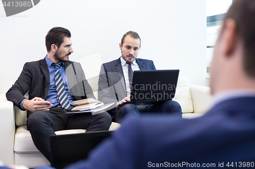 Image of Corporate business team and manager at business meeting.