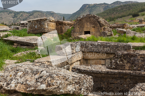 Image of Ruins of ancient city, Hierapolis near Pamukkale, Turkey