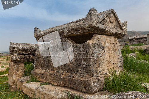 Image of Ruins of ancient city, Hierapolis near Pamukkale, Turkey