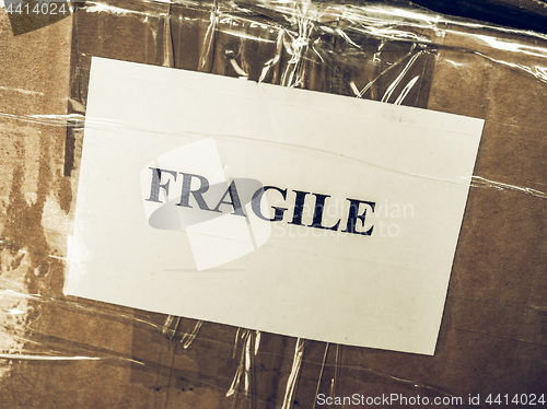 Image of Vintage looking Fragile sign