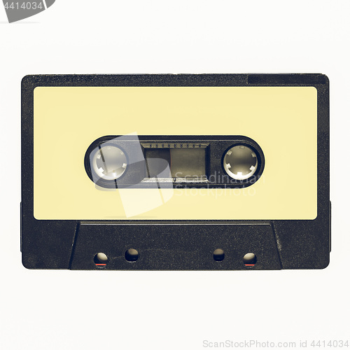 Image of Vintage looking Tape cassette yellow label