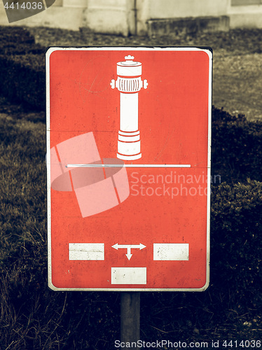 Image of Vintage looking Fire hydrant sign