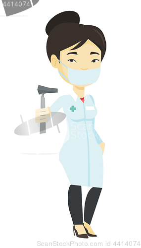 Image of Ear nose throat doctor vector illustration.