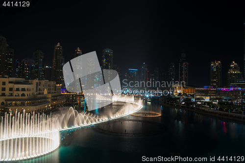 Image of musical fountain in Dubai