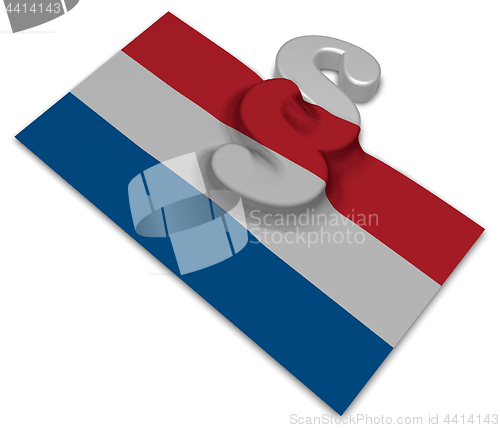 Image of paragraph symbol and dutch flag
