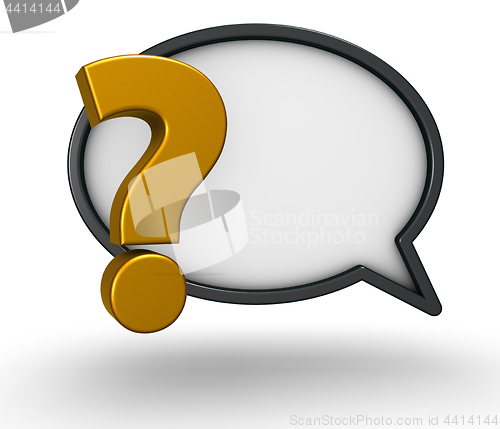 Image of speech bubble and question mark