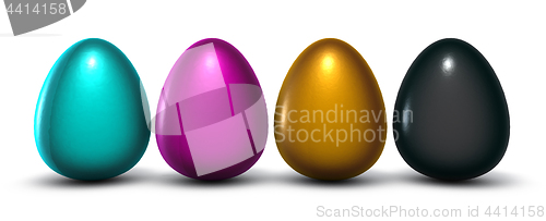 Image of cmyk easter eggs