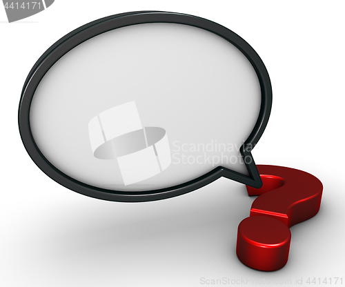 Image of speech bubble and question mark