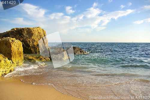 Image of Rocks and sea at  Portugal.