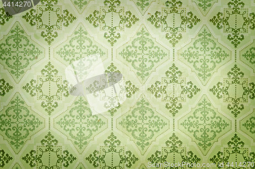 Image of Old green wallpaper