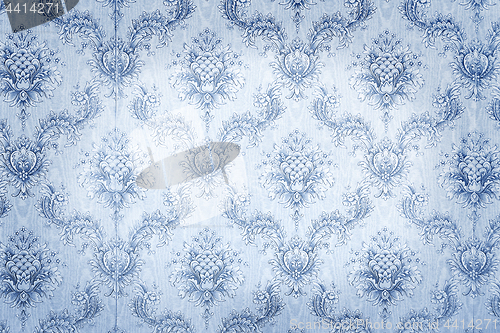 Image of Old blue wallpaper