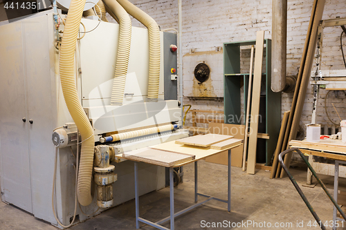 Image of woodworking factory workshop