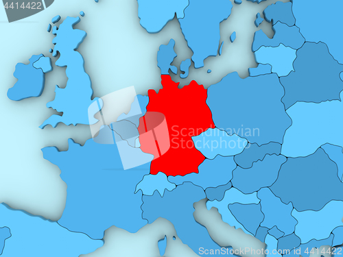 Image of Germany on 3D map