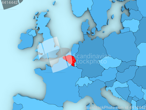 Image of Belgium on 3D map