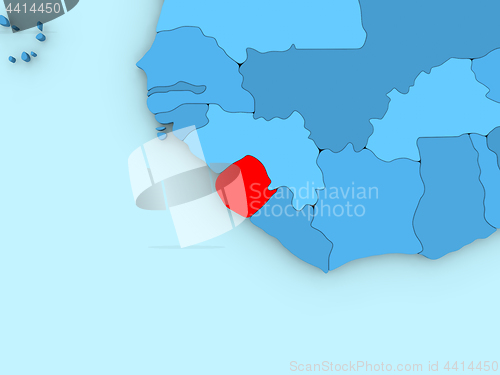 Image of Sierra Leone on 3D map