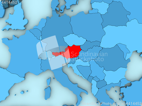 Image of Austria on 3D map