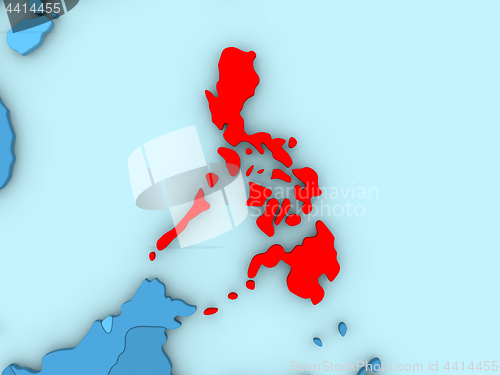 Image of Philippines on 3D map