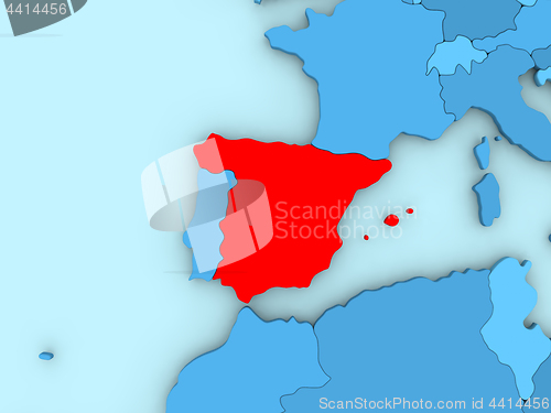 Image of Spain on 3D map