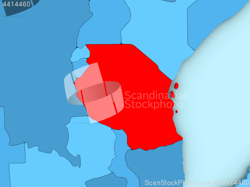 Image of Tanzania on 3D map